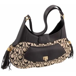 Chopard Madrid Brown Cloth & Leather Bag